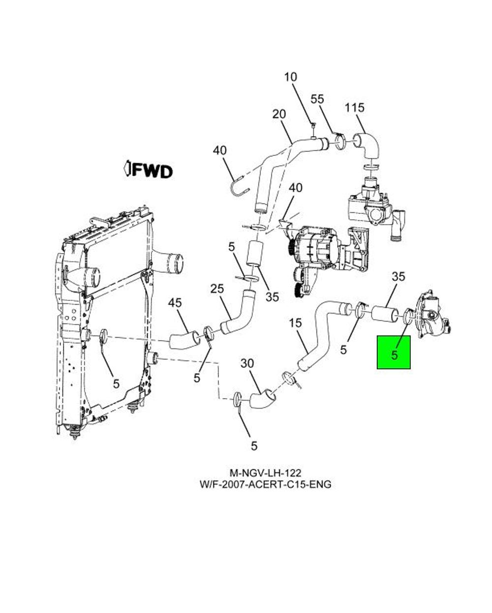 3519060C1 Clamp, Radiator Hose for NAVISTAR