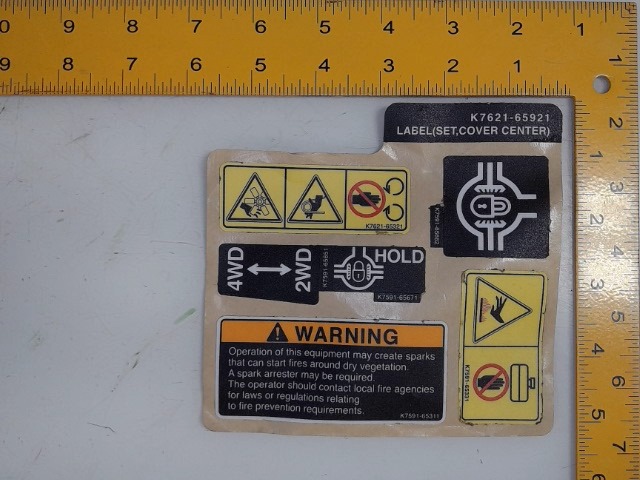 K7621-65920 Label Set for KUBOTA