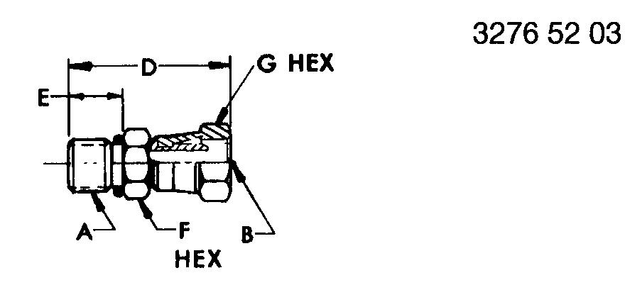 X0507-6-8 Union for JOHN DEERE