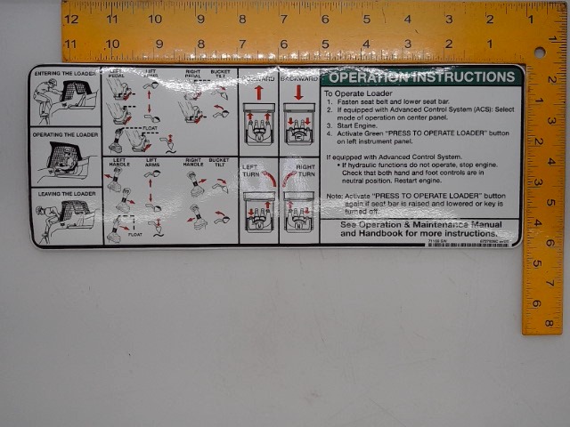 6727926 Decal for BOBCAT