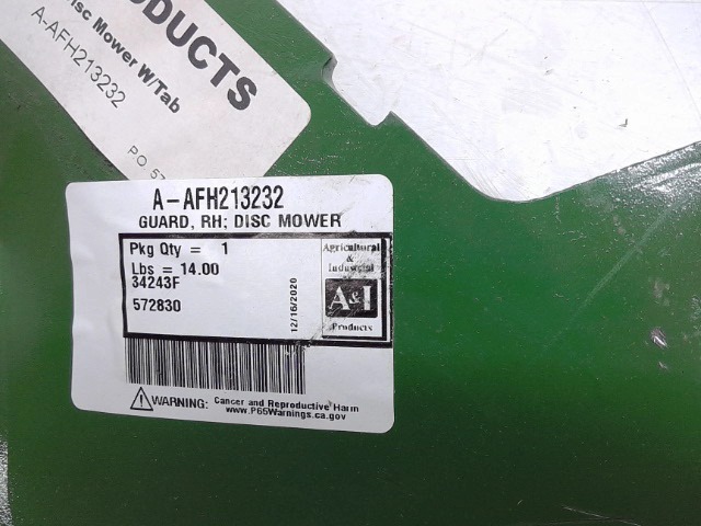 A-AFH213232 Rh Guard for JOHN DEERE
