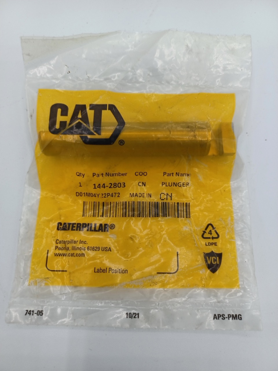144-2803 Plunger for CATERPILLAR