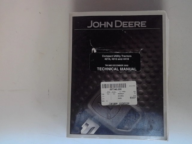 TM1985 Manual for JOHN DEERE