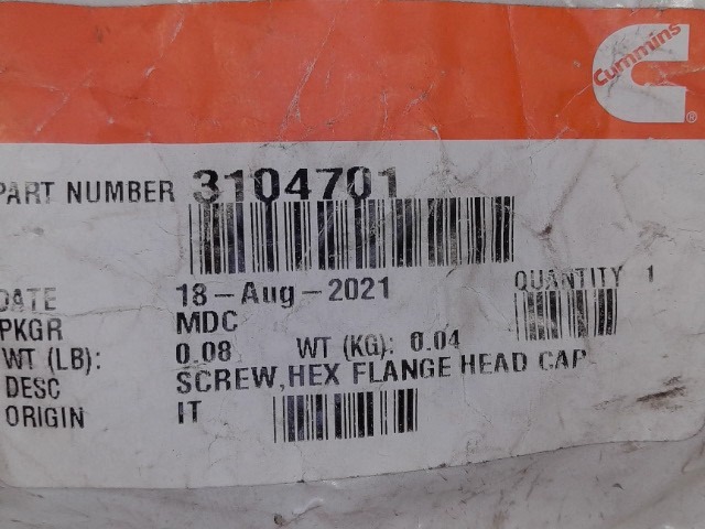 3104701 Screw Hex Flang for CUMMINS