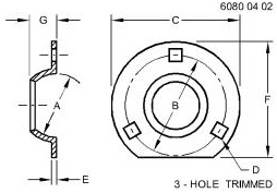 E57401 Flange 3hole for JOHN DEERE
