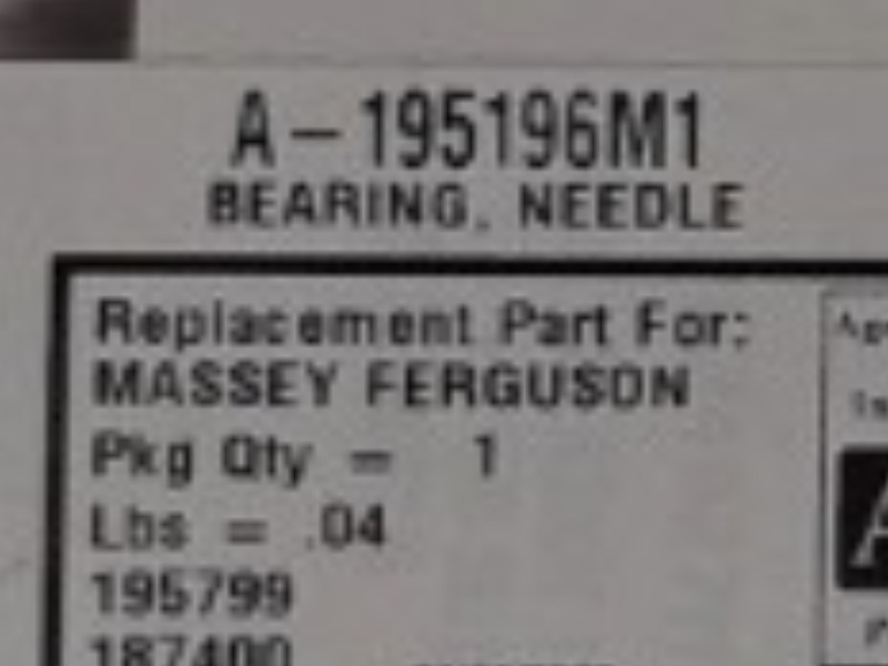 A-195196M1 Brng for JOHN DEERE