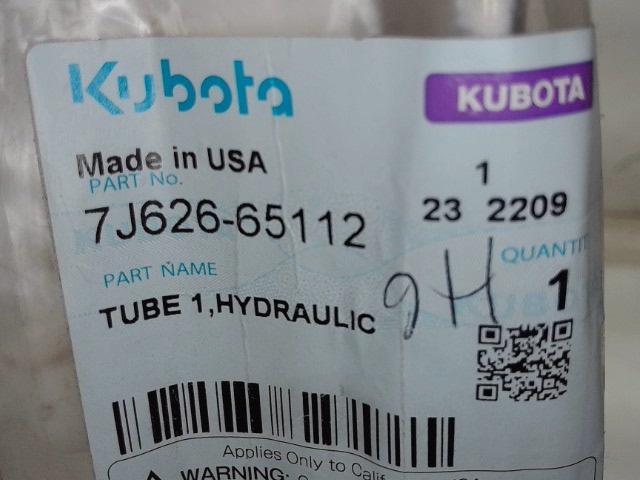 7J626-65112 Line for KUBOTA