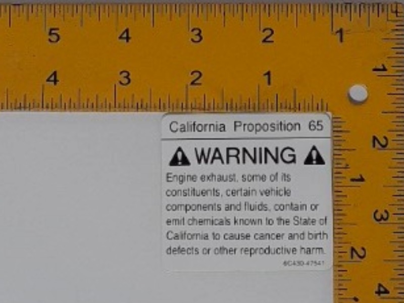6C430-47540 Label for KUBOTA