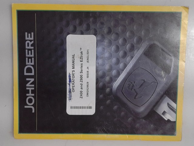 OMGX25929 Manual for JOHN DEERE