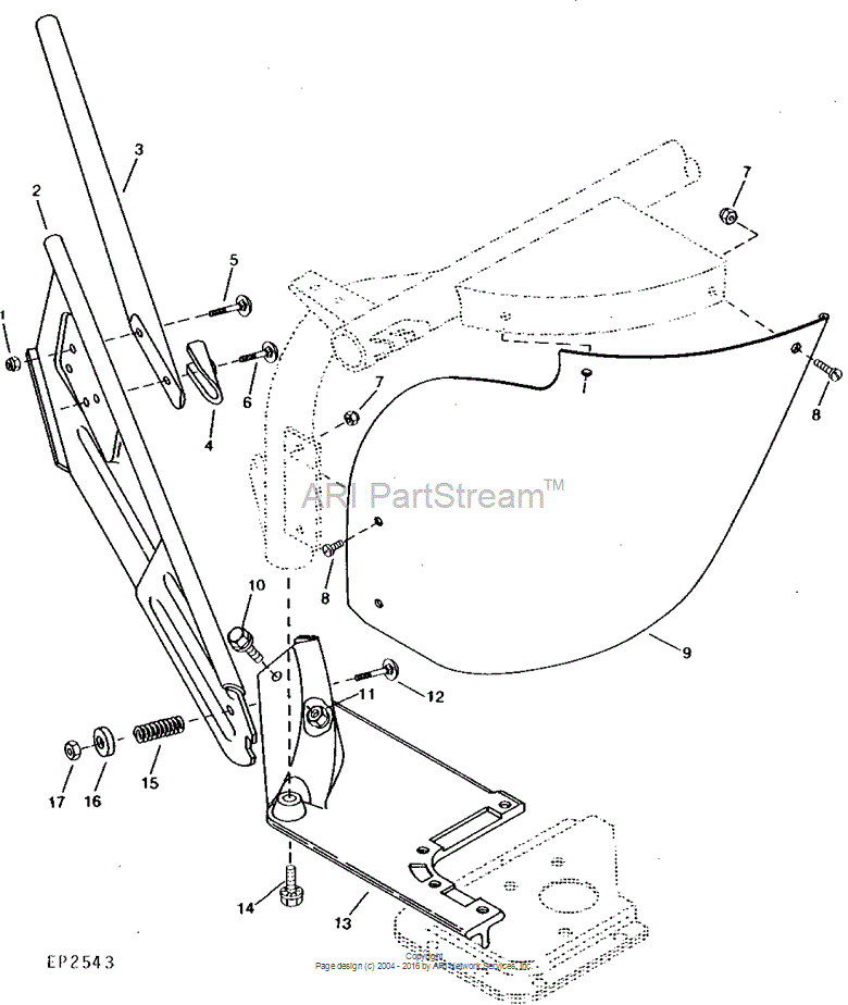 EB56221100 Deflector for JOHN DEERE
