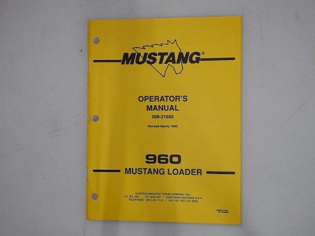 000-21883 Manual for GEHL MANITOU
