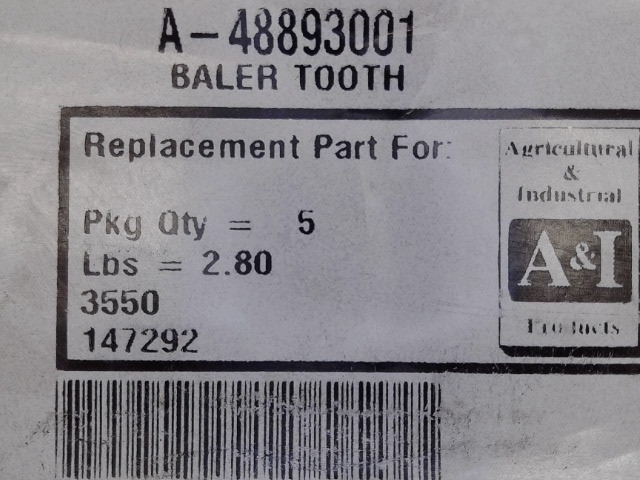 A-48893001 Tines for JOHN DEERE