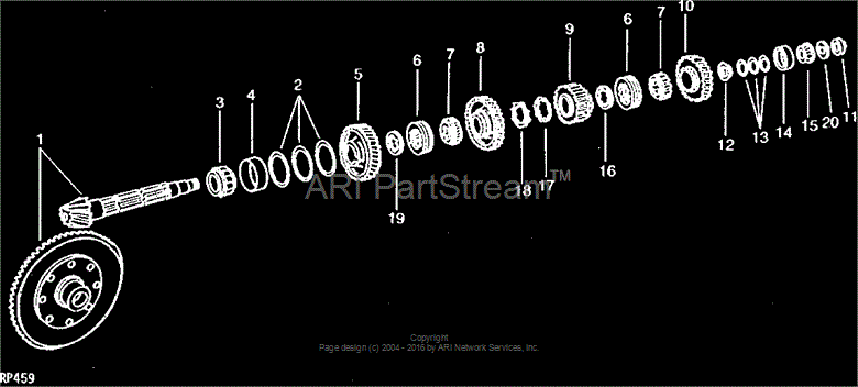 L28664 Pinion Gear, Differential Driveshaft for JOHN DEERE