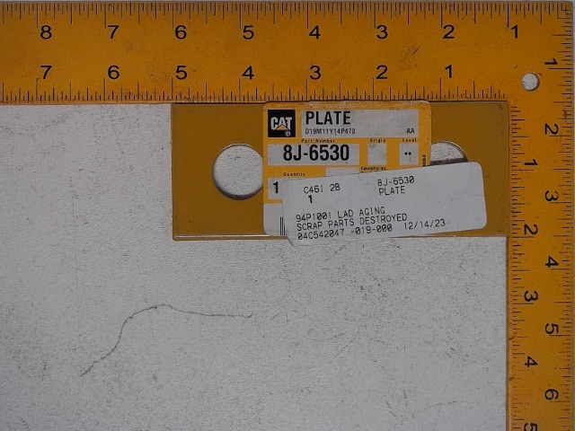 8J6530 Plate for CATERPILLAR