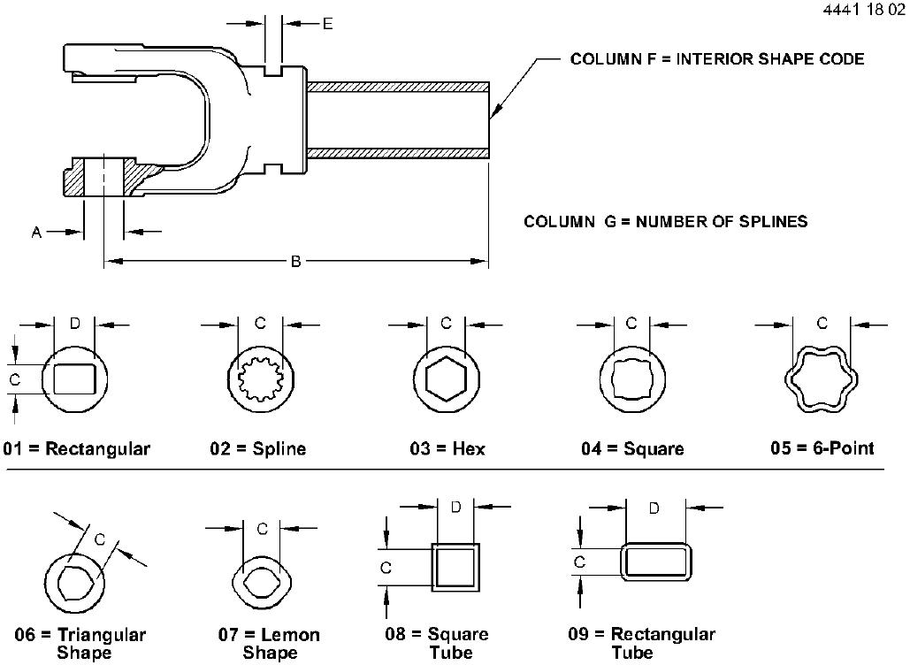 AH232827 Yoke W/ Tube for JOHN DEERE