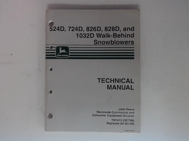 TM1612 Tech Manual for JOHN DEERE