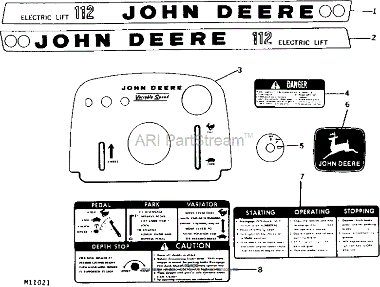 M46938 Label for JOHN DEERE