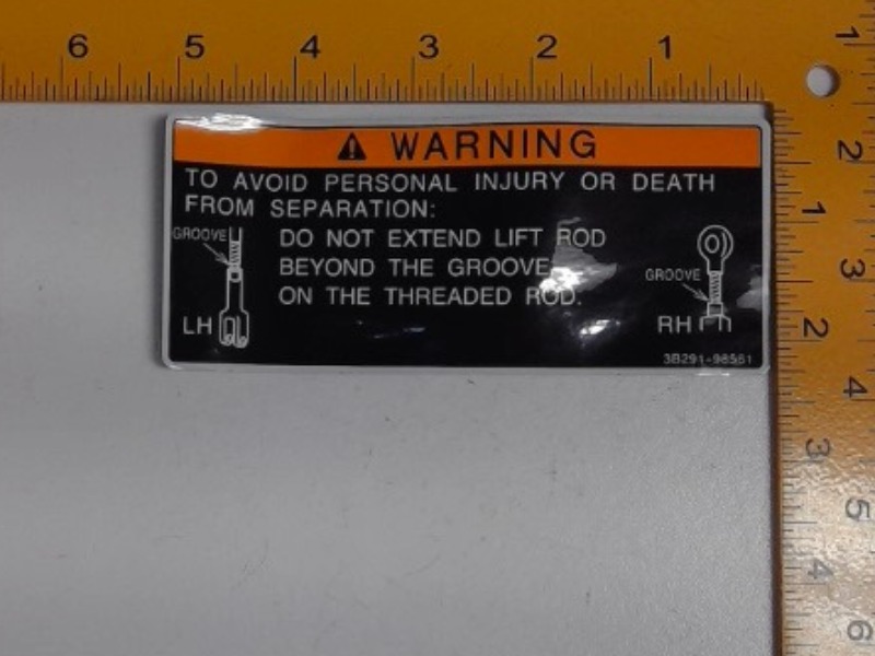 3B291-98560 Decal for KUBOTA