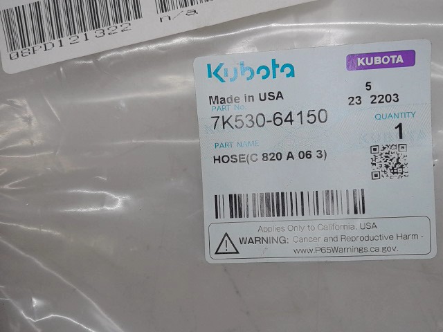 7K530-64150 Hose for KUBOTA