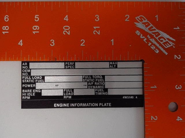 4W-5140 Plate Eng Info