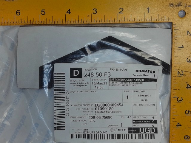 208-03-75690 Seal for KOMATSU