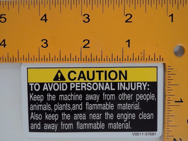 V0511-57680 Decal for KUBOTA