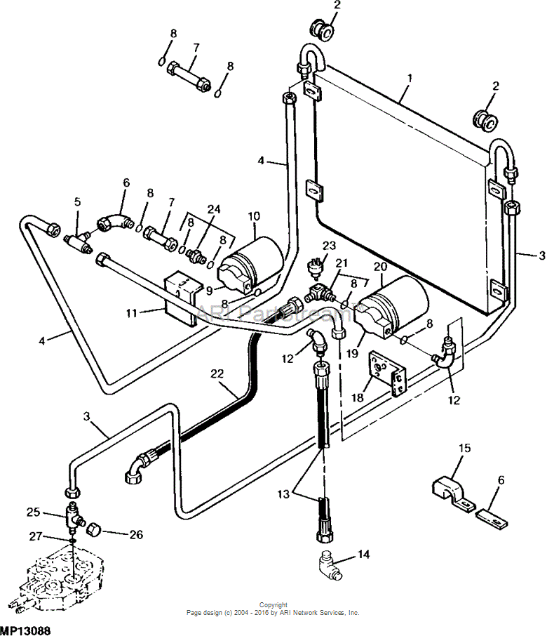 MG592971 Adapter for JOHN DEERE
