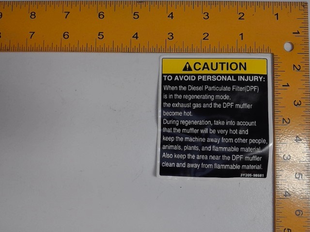 3Y205-98680 Decal for KUBOTA