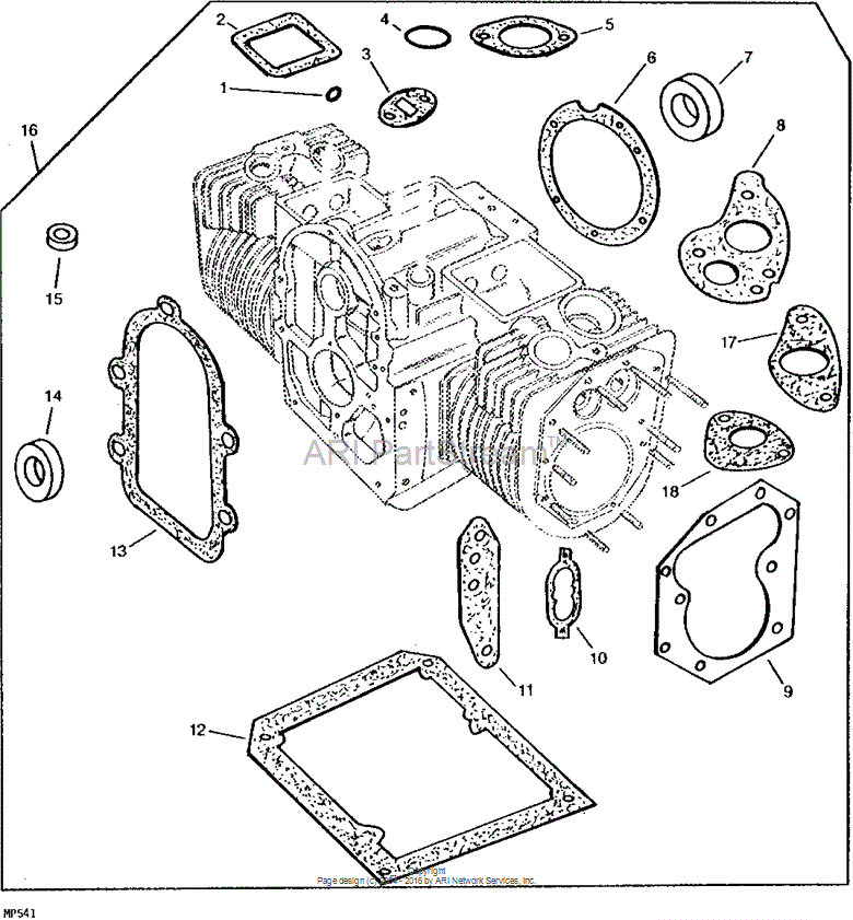HE154-1483 Gasket for JOHN DEERE
