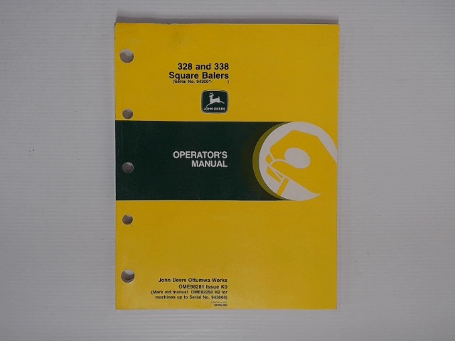 OME98281 Oper Manual for JOHN DEERE
