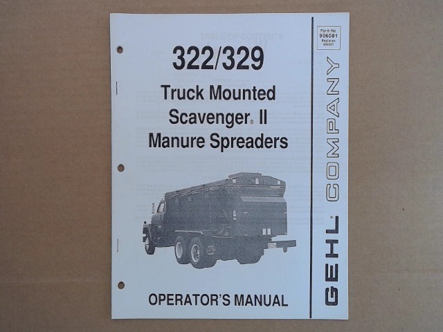 906081 Op. Manual for GEHL MANITOU