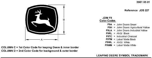 JD5727 Decal for JOHN DEERE