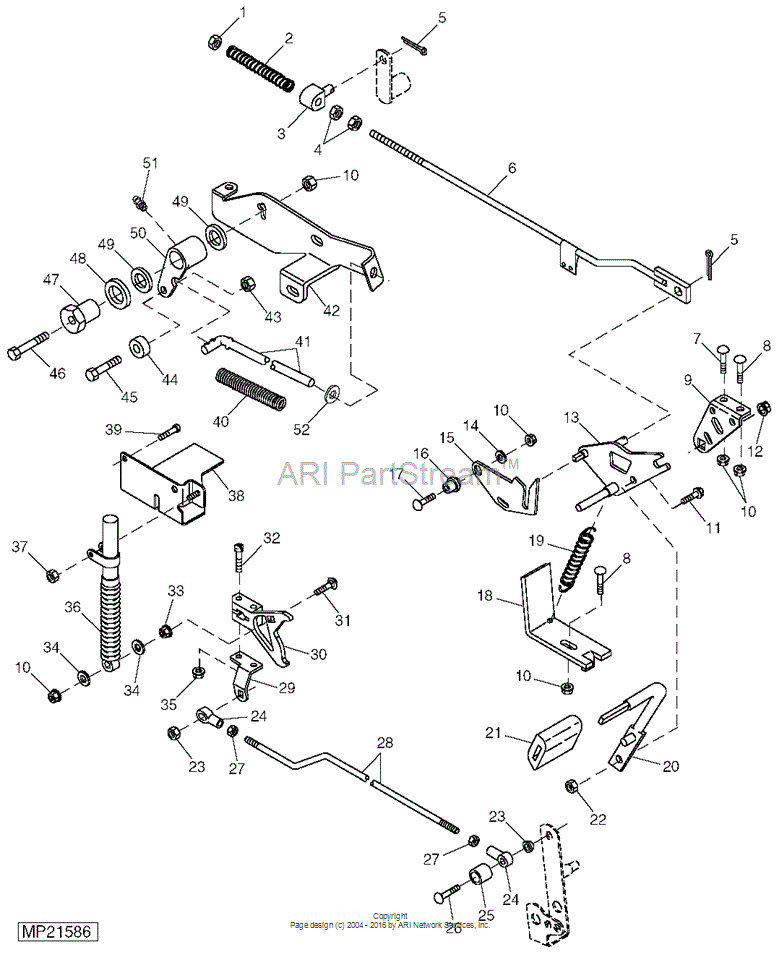 M78869 Bracket, Brake Shaft for JOHN DEERE