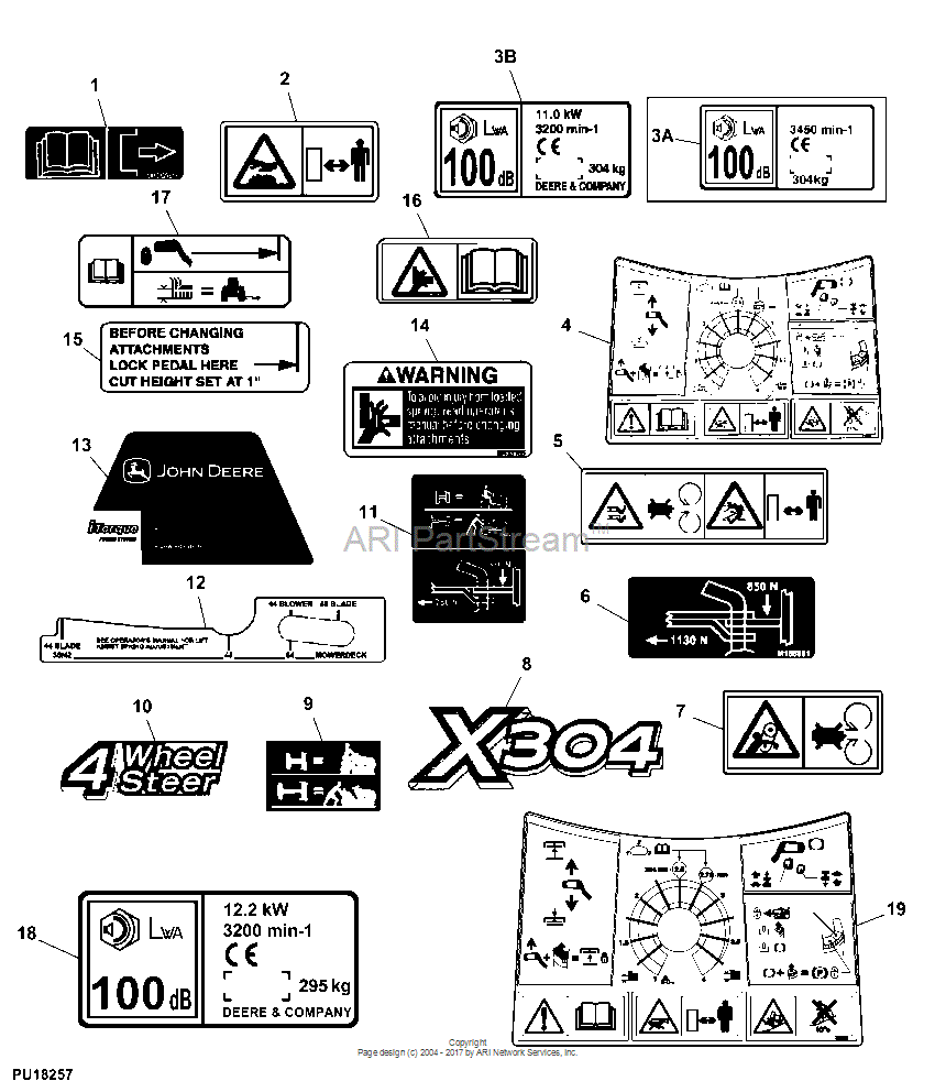 M154772 Decal for JOHN DEERE