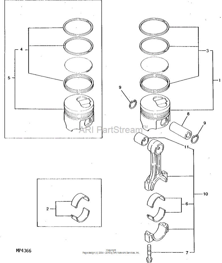 AM875034 Bearing Kit for JOHN DEERE