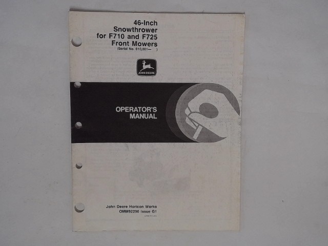 OMM92290 Manual
