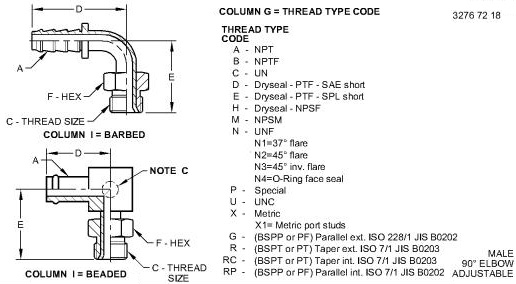 X36982-4-4 Tube for JOHN DEERE