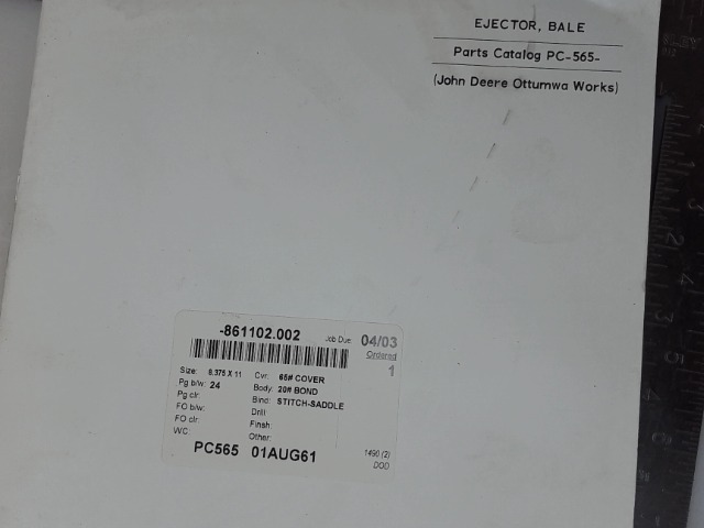 PC565 JOHN DEERE Parts Catalog