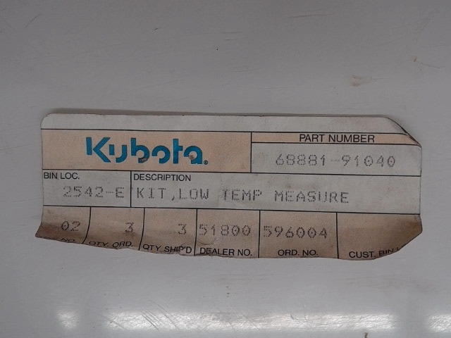 68881-91040 Kit Low Temp for KUBOTA