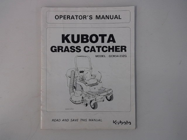 K6045-58001 Operators Manua for KUBOTA