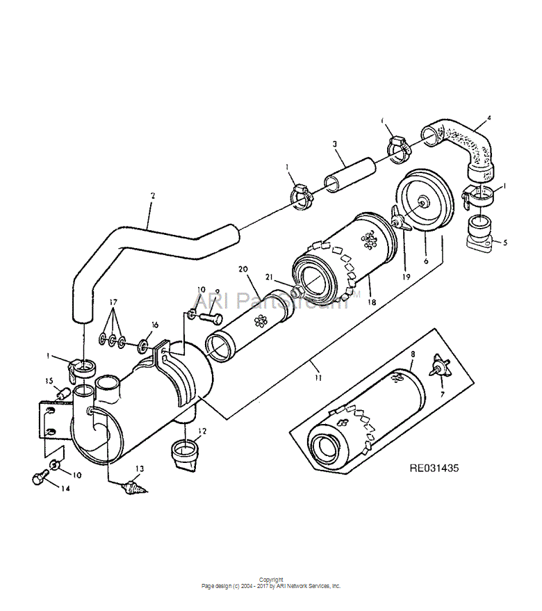 L29374 Air Cleaner Hose For Tractor, for JOHN DEERE
