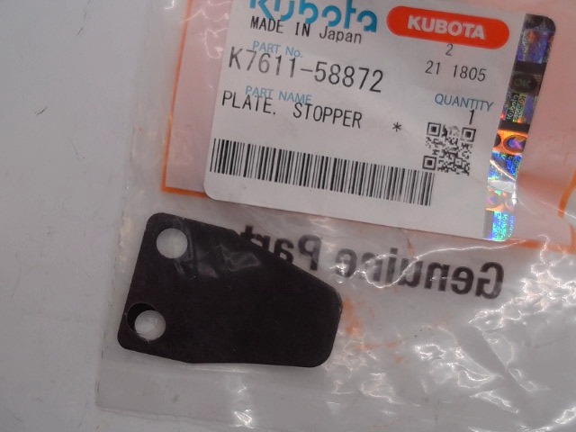 K7611-58872 Plate for KUBOTA