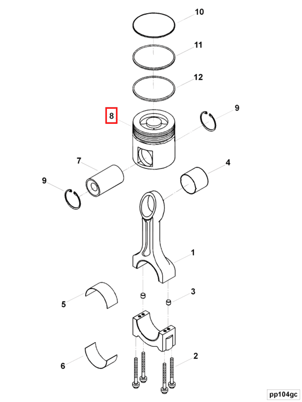 4298992 CGR Piston Kit Assy