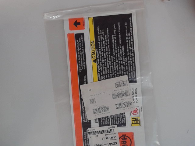 K2581-65502 Label for KUBOTA
