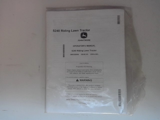 OMGX26096 Manual for JOHN DEERE