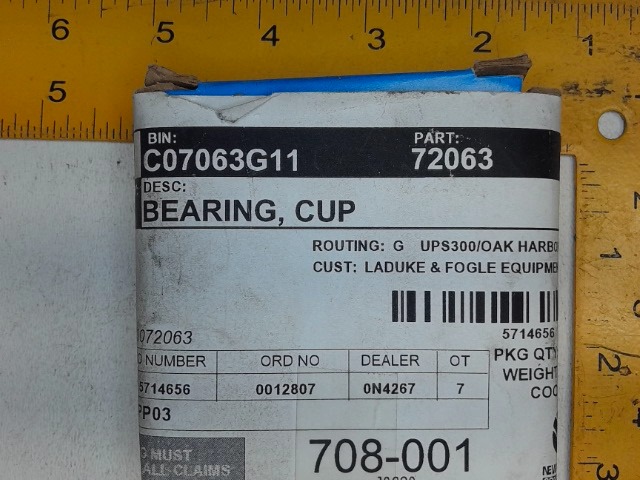 72063 CASE NEW HOLLAND Bearing Cup