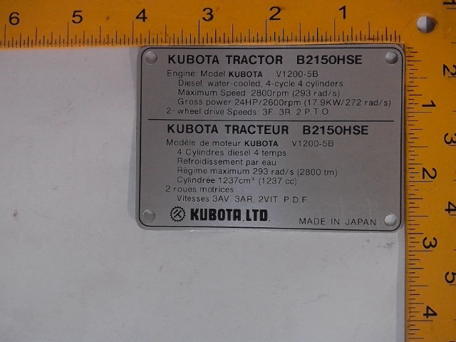 66419-47470 Plate for KUBOTA