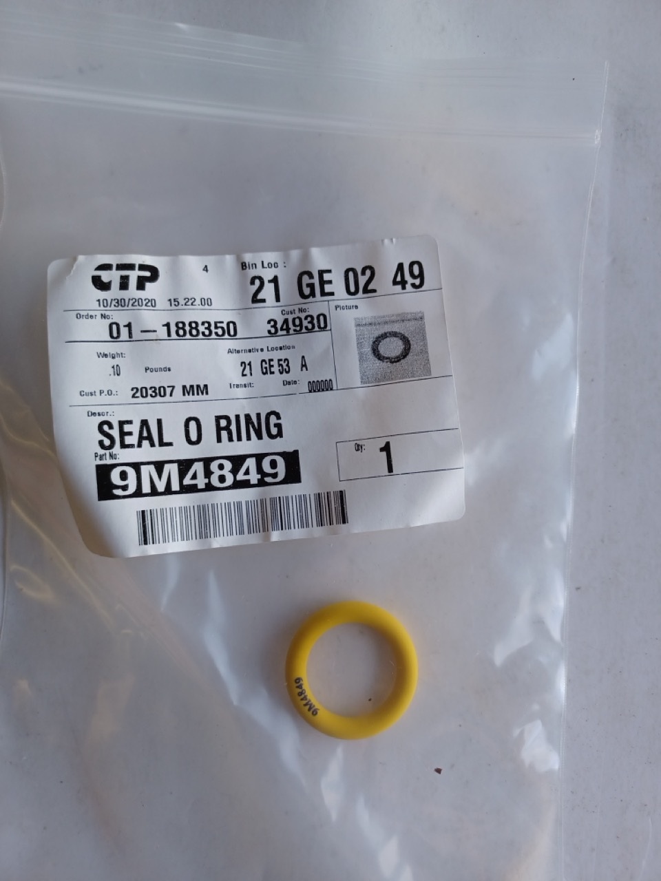 9M4849 Seal O Ring for CATERPILLAR
