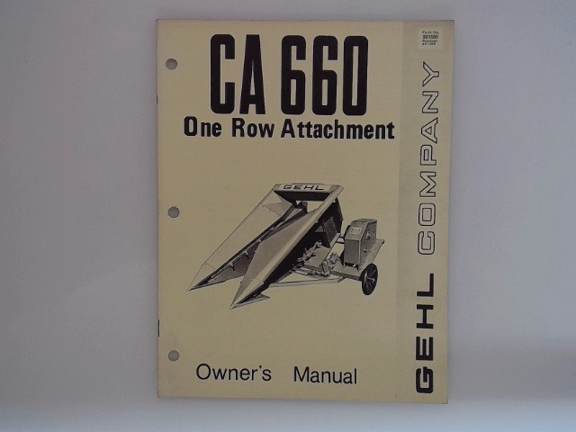 901566 Book for GEHL MANITOU