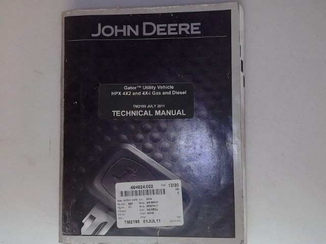 TM2195 Tech Manual for JOHN DEERE